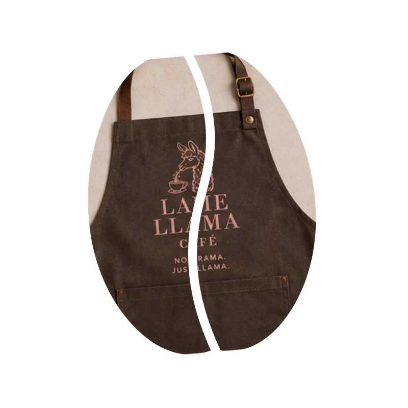 Lame Llama café apron
