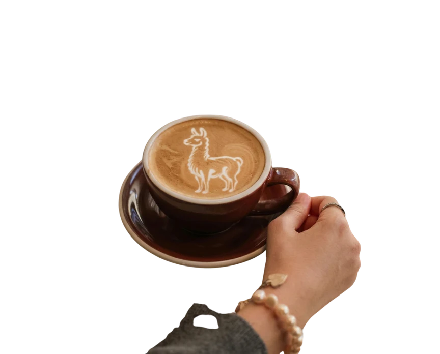 Coffee cup held in a hand