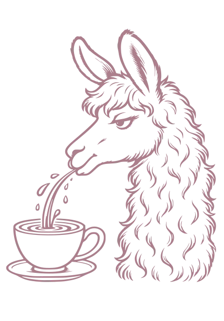 Pink Lame Llama illustration